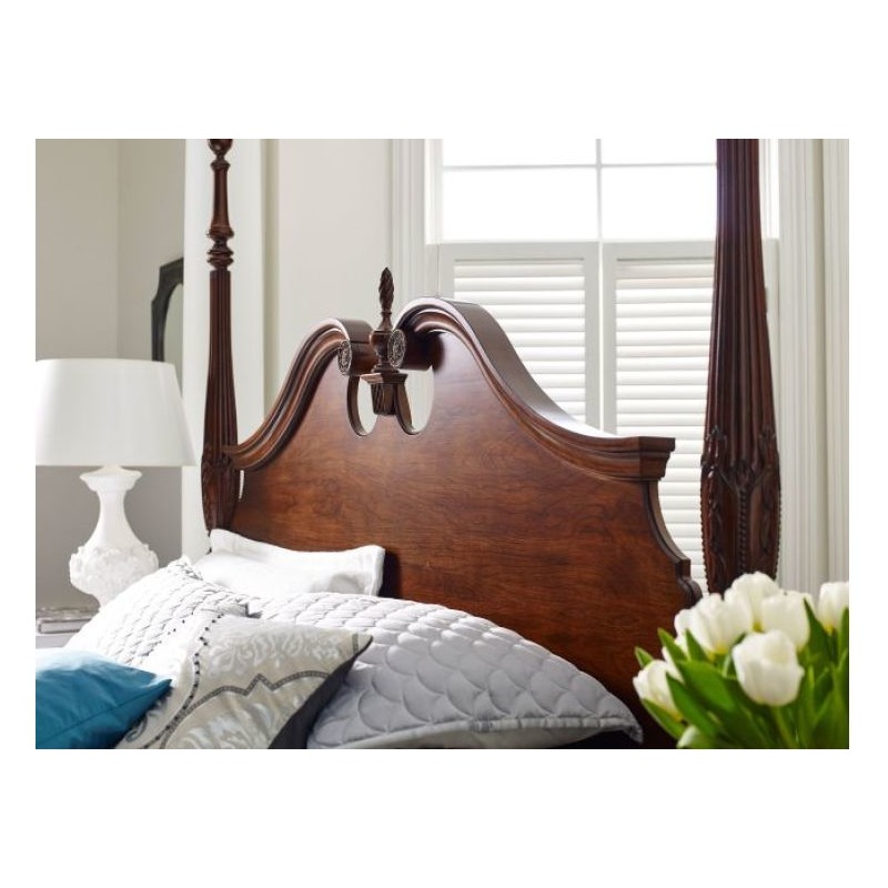 Rice Carved King Headboard