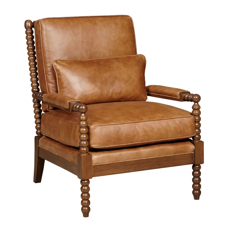 Upholstery Jenny Spool Chair Leather