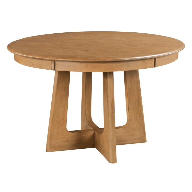 Kafe 54\" Round Pedestal Table, Cappuccino