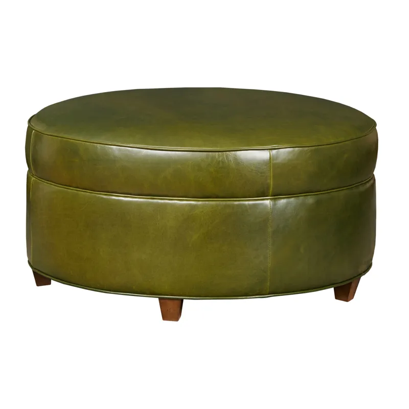Upholstery Monroe Cocktail Ottoman Leather