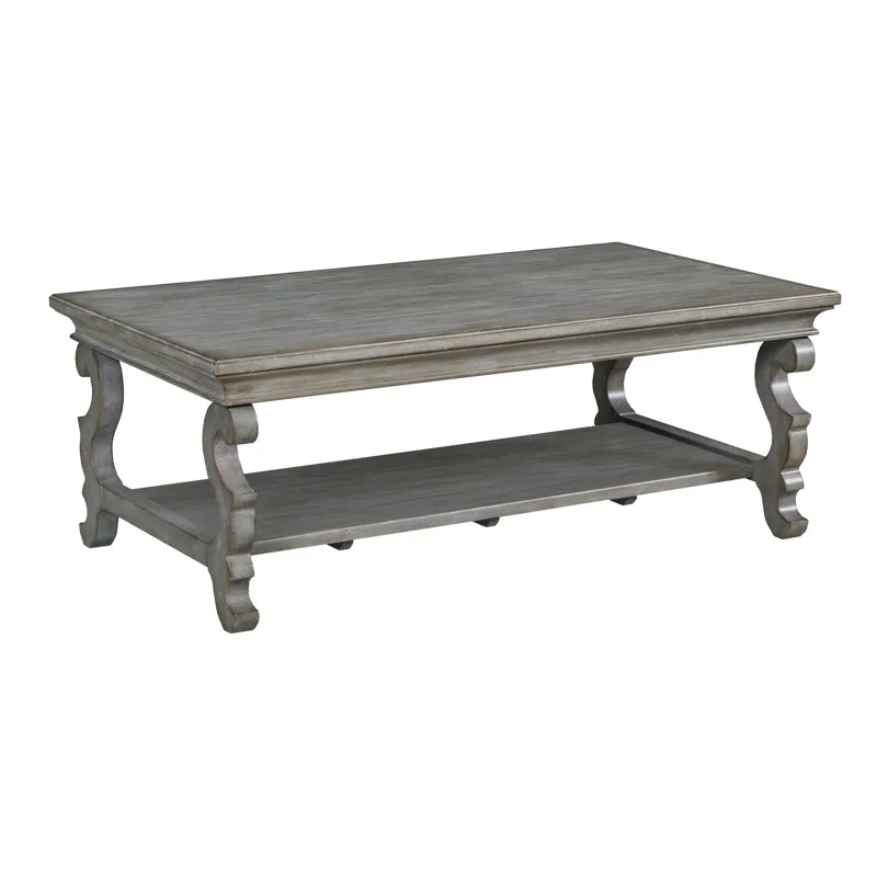 Celeste Scroll Leg Rectangular Coffee Table Fountain