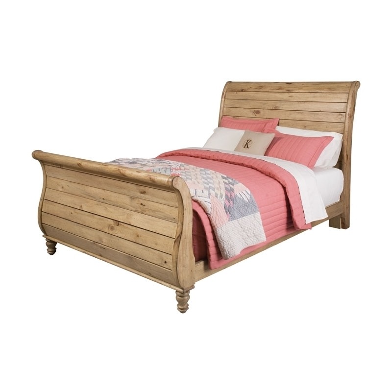 Homecoming Vintage Pine Sleigh King Bed By Kincaid Furniture