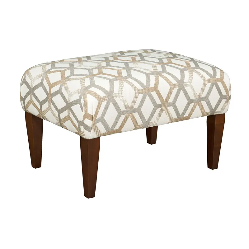 Upholstery Small Cocktail Ottoman-Tapered Leg