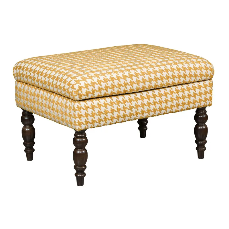 Upholstery Small Cocktail Ottoman-Turned Leg