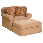 Bentley Fabric Chair and 1/2 & Ottoman