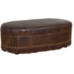 Cosmopolitan Leather Ottoman