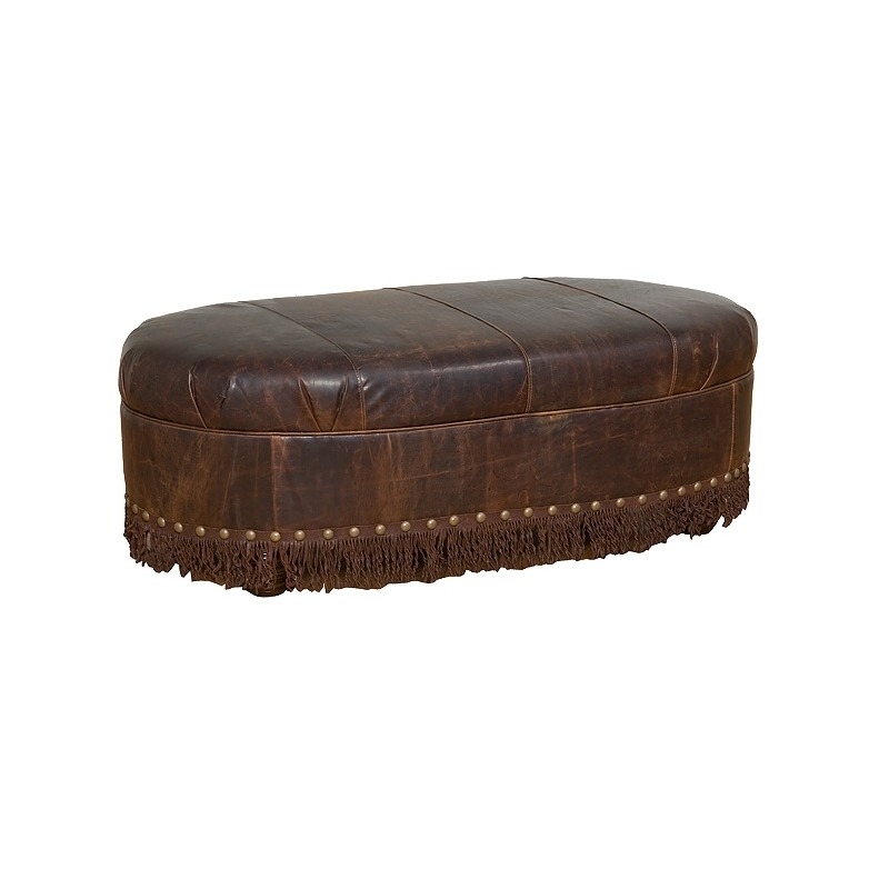 Cosmopolitan Leather Ottoman