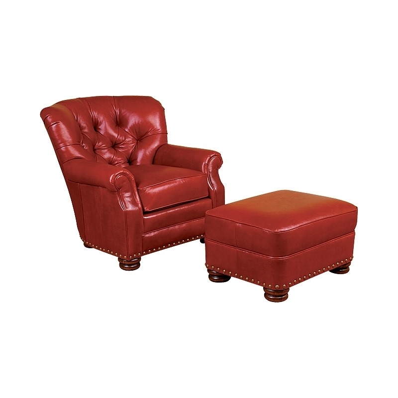 Oscar Leather Ottoman By Hickory Manor Furniture Mall Of Kansas