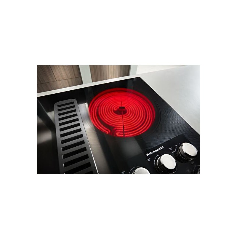 36" Electric Downdraft Cooktop with 5 Elements KCED606GBL by KitchenAid at Missouri Furniture