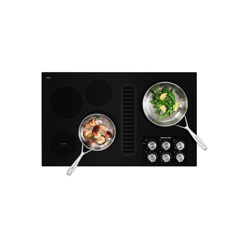 36" Electric Downdraft Cooktop with 5 Elements KCED606GBL by KitchenAid