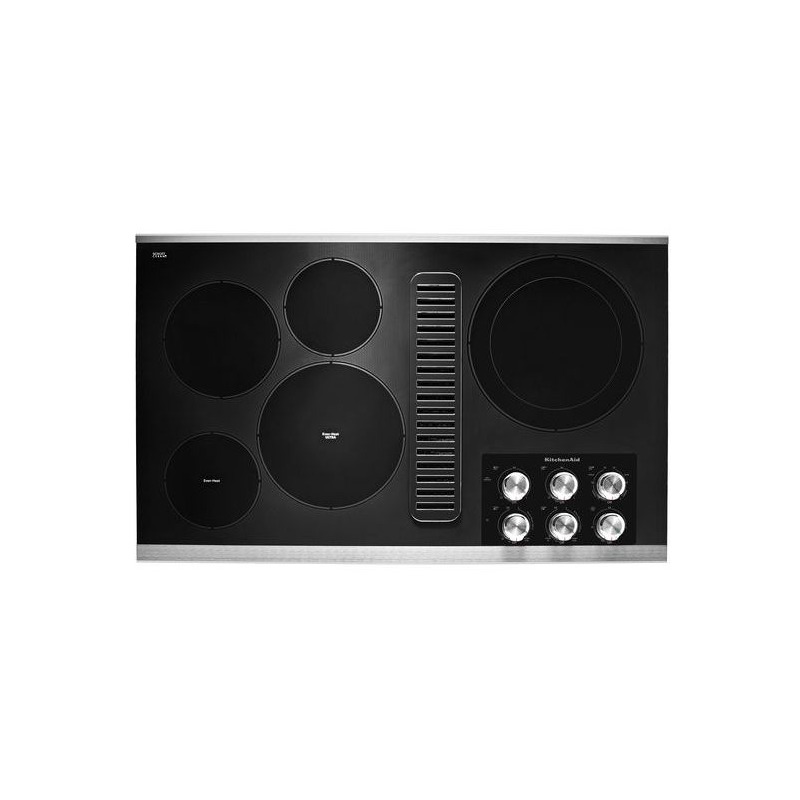 36" Electric Downdraft Cooktop with 5 Elements KCED606GSS by KitchenAid