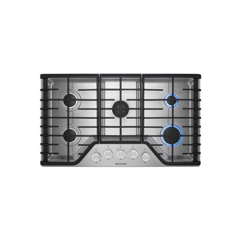 36" 5Burner Gas Cooktop KCGS356ESS by KitchenAid at Missouri Furniture