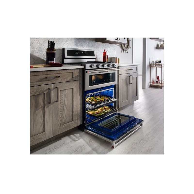 30Inch 5 Burner Dual Fuel Double Oven Convection Range KFDD500ESS by KitchenAid at Missouri