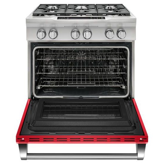36" 6Burner Dual Fuel Freestanding Range, CommercialStyle KDRS467VSD