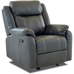 Domino Gliding Recliner Chair - Valor Carbon