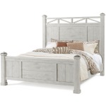 Coming Home Queen Poster Bed - Chalk