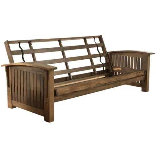 Rustic Walnut Queen Futon Frame &ndash; Washington
