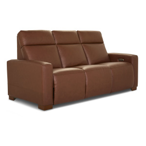 Acadia Power Reclining Sofa w/ Headrest - Dean Chestnut