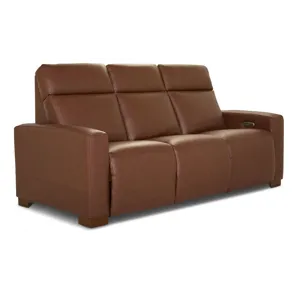 Acadia Power Reclining Sofa w/ Headrest - Dean Chestnut