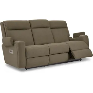 Ovation AudioLuxe Power Wall Reclining Sofa w/ Headrest, Lumbar &amp; Storage Drawer
