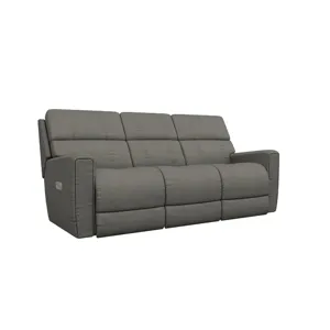 Apollo Power Reclining Sofa w/ Headrest - Salvo Blue Grey