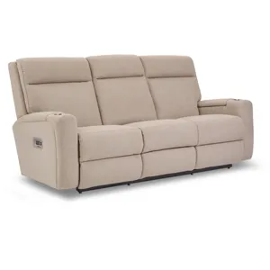 Ovation AudioLuxe Power Wall Reclining Sofa w/ Headrest, Lumbar &amp; Storage Drawer