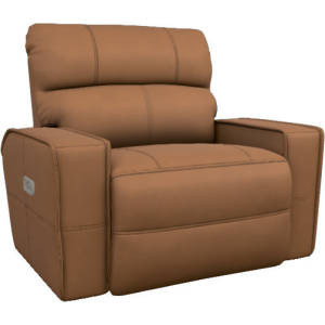 Maddox Power Reclining Chair & a Half w/ Headrest - Topflight Camel