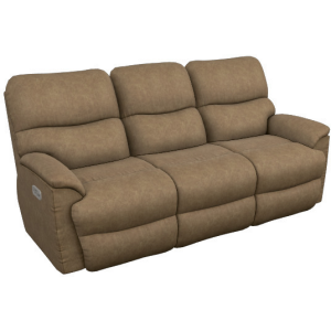 Trouper Power Reclining Sofa w/ Headrest, Lumbar, & Dual Wireless Remote
