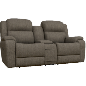 Dorian Reclining Loveseat w/ Console - Solstice Cocoa
