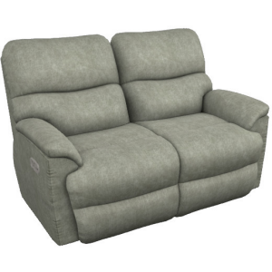 Trouper Power Reclining Loveseat w/ Headrest, Lumbar, & Wireless Remote
