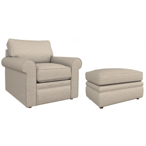 Collins Chair & Ottoman - York Bisque