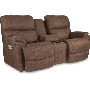 Trouper Power Reclining Loveseat w/Headrest, Lumbar &amp; Console