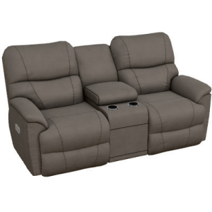 Trouper Power Reclining Loveseat w/Headrest, Lumbar, Console & Wireless Remote