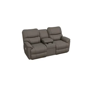 Trouper Power Reclining Loveseat w/Headrest, Lumbar, Console &amp; Wireless Remote