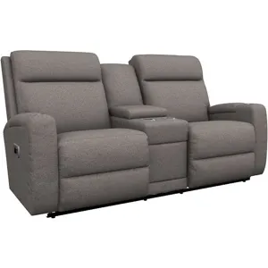 Ovation AudioLuxe Power Wall Reclining Loveseat w/ Console, Headrest &amp; Lumbar