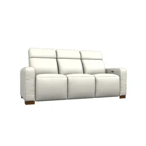 Acadia Power Reclining Sofa w/ Headrest - Natural