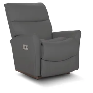 Rowan Power Rocking Recliner w/ Headrest, Lumbar, & Wireless Remote - Gambit Graphite
