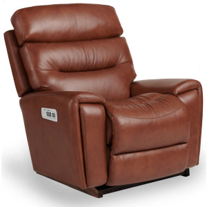 Soren Power Rocking Recliner w/ Headrest & Wireless Remote - Elite Cognac