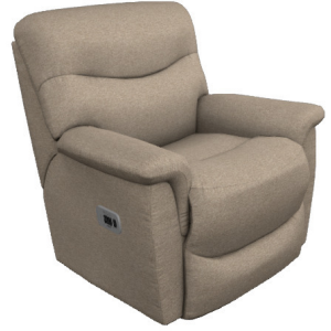 James Power Rocking Recliner w/ Headrest and Lumbar w/Wireless Remote