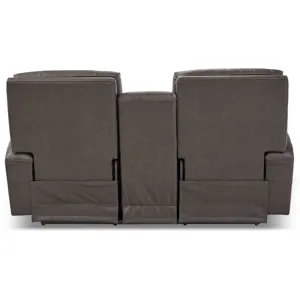 Ovation AudioLuxe Power Wall Reclining Loveseat w/ Console, Headrest &amp; Lumbar