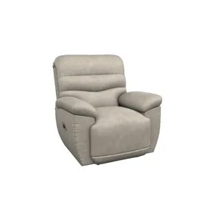 Joshua Power Wall Recliner w/ Headrest & Lumbar - i-Raven Pebble
