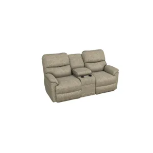 Trouper Power Reclining Loveseat w/Headrest, Lumbar, Console &amp; Wireless Remote