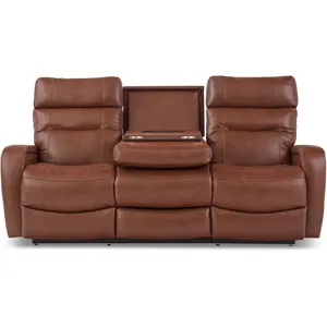 Baron Power Wall Reclining Sofa w/ Headrest, Lumbar &amp; Storage Drawer