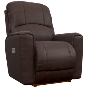 Cassian Power Rocking Recliner w/Headrest, Lumbar, & Wireless Remote - Walnut