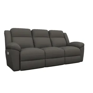 Joel Power Reclining Sofa w/ Headrest - Social Club Charcoal