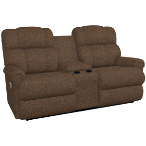 Pinnacle Power Wall Reclining Loveseat w/ Console Headrest & Lumbar