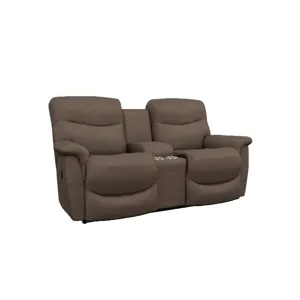 James Reclining Loveseat w/ Console - i-Kudos Mocha