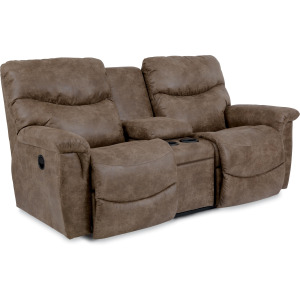 James Reclining Loveseat w/ Console
