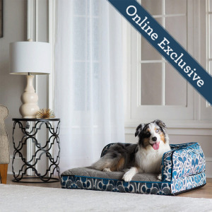 Sadie Sofa, Blue Jacquard