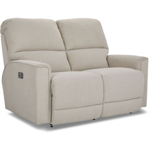 Cade Power Reclining Loveseat w/ Headrest - Linen